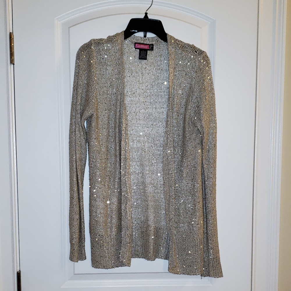 Gold Open Front Cardi